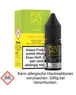 Pod Salt Core - Lemon & Lime Ice - Nikotinsalz Liquid 20 mg/ml