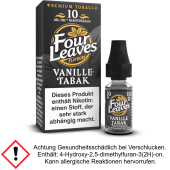Vanille Tabak Nikotinsalz Liquid 10 mg/ml Four Leaves