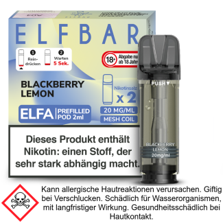 Blackberry Lemon 20 mg/ml Elfbar - Elfa Pod (2 Stück pro Packung)