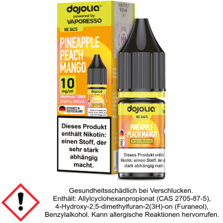 Dojoliq - Pineapple Peach Mango - Nikotinsalz Liquid 10 mg/ml