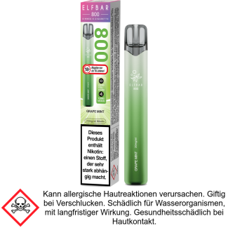 Grape Mint 20 mg/ml Elfbar 800 Einweg E-Zigarette