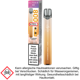 Strawberry Apricot 20 mg/ml Elfbar 800 Einweg E-Zigarette