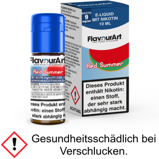 FlavourArt - Red Summer E-Zigaretten Liquid 9 mg/ml