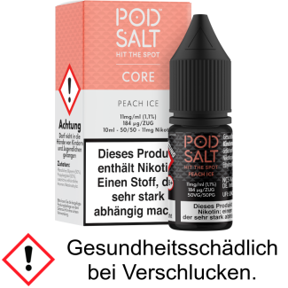 Pod Salt Core - Peach Ice - Nikotinsalz Liquid 11 mg/ml