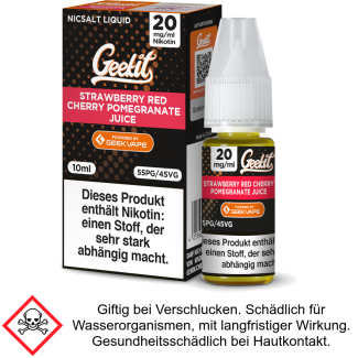 GeekVape - Geekit - Strawberry Red Cherry Pomegranate Juice - Nikotinsalz Liquid 20 mg/ml