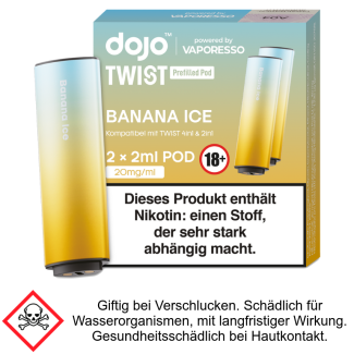 Vaporesso - Dojo - Twist Pod Banana Ice 20 mg/ml (2 Stück pro Packung)