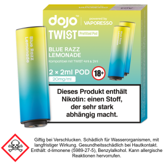 Vaporesso - Dojo - Twist Pod Blue Razz Lemonade 20 mg/ml (2 Stück pro Packung)