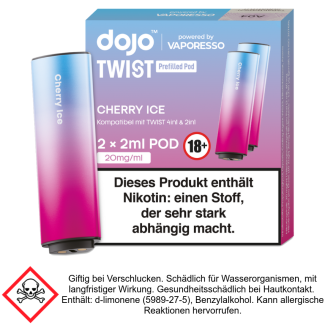 Vaporesso - Dojo - Twist Pod Cherry Ice 20 mg/ml (2 Stück pro Packung)