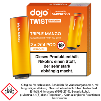 Vaporesso - Dojo - Twist Pod Triple Mango 20 mg/ml (2 Stück pro Packung)