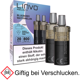 Linvo - Pod Lite Plus Cartridge Blueberry Watermelon 20 mg/ml (2 Stück pro Packung)