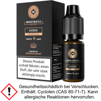 Montreal Original - Castle E-Zigaretten Liquid 6 mg/ml