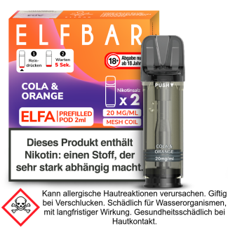 Elfbar - Elfa Pod Cola & Orange 20 mg/ml (2 Stück pro Packung)