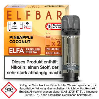 Elfbar - Elfa Pod Pineapple Coconut 20 mg/ml (2 Stück pro Packung)