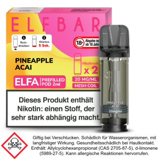 Elfbar - Elfa Pod Pineapple Acai 20 mg/ml (2 Stück pro Packung)