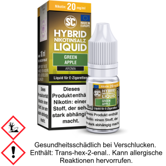 Liquid Green Apple 10 mg/ml Hybrid Nikotinsalz - SC