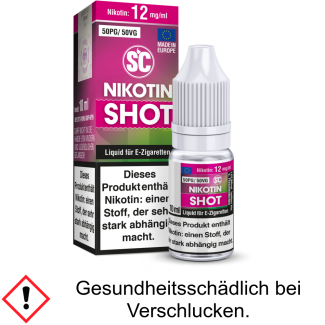 SC - 10ml Nikotin Shot 50PG/50VG 12 mg/ml