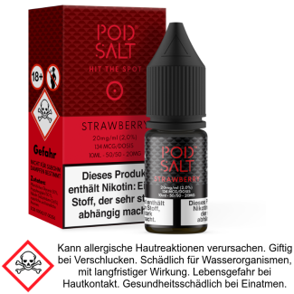 Pod Salt - Strawberry - Nikotinsalz Liquid 20 mg/ml
