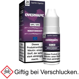 50PG / 50VG Nikotinshot 20 mg/ml - Overvape