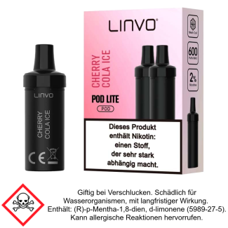 Pod Lite Cherry Cola Ice 20 mg/ml (2 Stück) - Linvo
