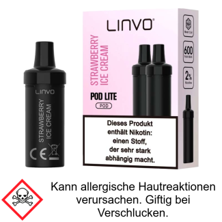 Pod Lite Strawberry ICE Cream 20 mg/ml (2 Stück) - Linvo