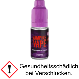 Vampire Vape - Strawberry Milkshake E-Zigaretten Liquid 12 mg/ml