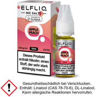 Liquid Apple Peach 10 mg/ml - Elfliq Nikotinsalz