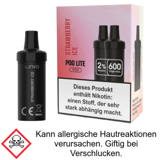 Pod Lite Strawberry Ice 20 mg/ml (2 Stück) - Linvo