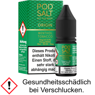 Pod Salt Origin - Menthol Tobacco - Nikotinsalz Liquid 11 mg/ml