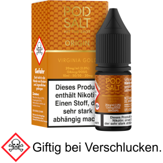 Pod Salt Origin - Virginia Gold - Nikotinsalz Liquid 20 mg/ml