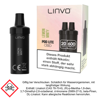 Pod Lite Lemon Minty 20 mg/ml (2 Stück) - Linvo