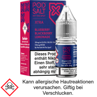 Pod Salt X - Blueberry Blackberry Lemonade - Nikotinsalz Liquid 20 mg/ml
