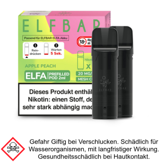 Elfa Liquid Pod Apple Peach 20 mg (2 Stück) - Elf Bar
