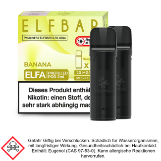 Elfa Liquid Pod Banana 20 mg (2 Stück) - Elf Bar