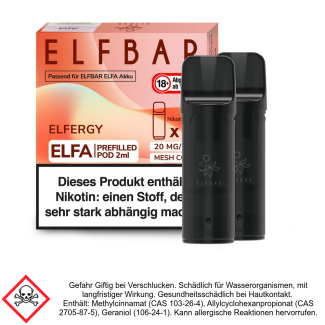 Elfa Liquid Pod Elfergy 20 mg (2 Stück) - Elf Bar