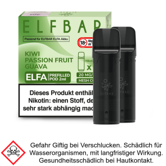 Elfa Liquid Pod Kiwi Passion Fruit Guava 20 mg (2 Stück) - Elf Bar