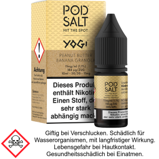 Pod Salt Fusion - Peanut Butter Banana Granola - Nikotinsalz Liquid 11 mg/ml
