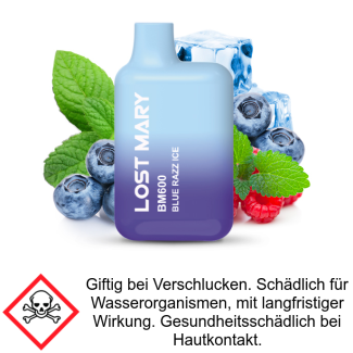 Lost Mary BM600 Blue Razz Ice 20 mg/ml Nikotin