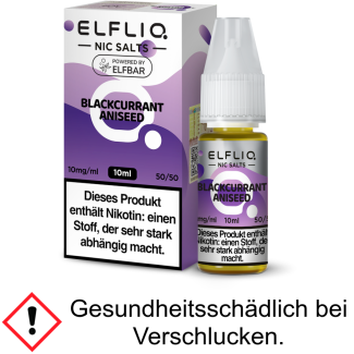 Liquid Blackcurrant Aniseed Nikoinsalz 10 mg/ml - ELFLIQ