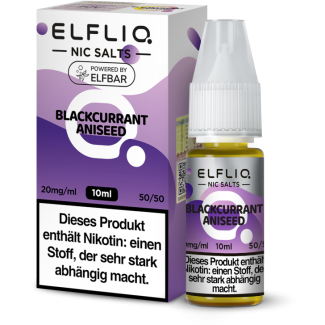 ELFBAR ELFLIQ - Blackcurrant Aniseed - Nikotinsalz Liquid