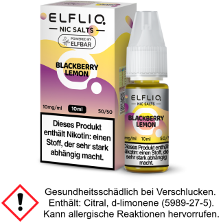 Liquid Blackberry Lemon Nikoinsalz 10 mg/ml - ELFLIQ