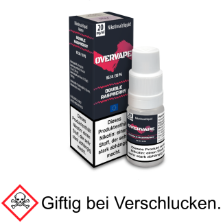 Liquid Double Raspberry 20 mg/ml Nikotinsalzliquid - Overvape