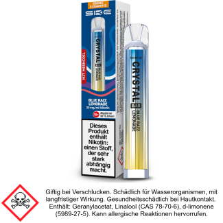 SKE - Crystal Bar Einweg E-Zigarette - Blue Razz Lemonade 20 mg/ml