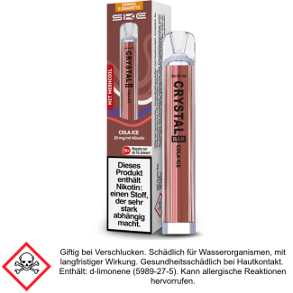 SKE - Crystal Bar Einweg E-Zigarette - Cola Ice 20 mg/ml