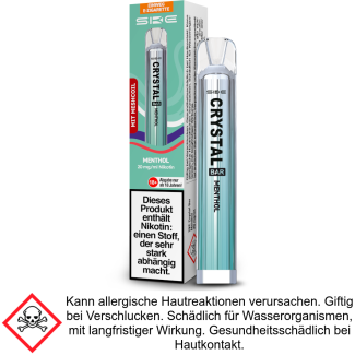 SKE - Crystal Bar Einweg E-Zigarette - Menthol 20 mg/ml