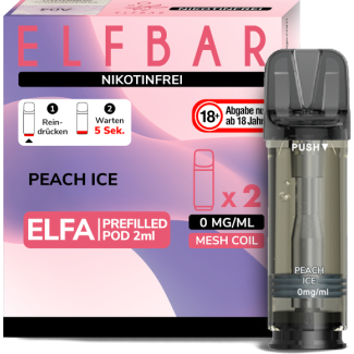 Elfa Liquid Pod Peach Ice 0 mg (2 Stück) - Elf Bar