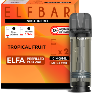 Elfa Liquid Pod Tropical Fruit 0 mg (2 Stück) - Elf Bar