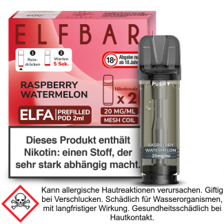 Elfa Liquid Pod Raspberry Watermelon 20 mg (2 Stück) - Elf Bar