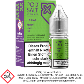 Liquid Berry Lime Ice 20 mg/ml Nikotinsalz - Pod Salt X