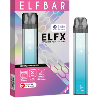 Elfx silber-blau E-Zigaretten Set - Elfbar