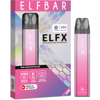 Elfx silber-pink E-Zigaretten Set - Elfbar